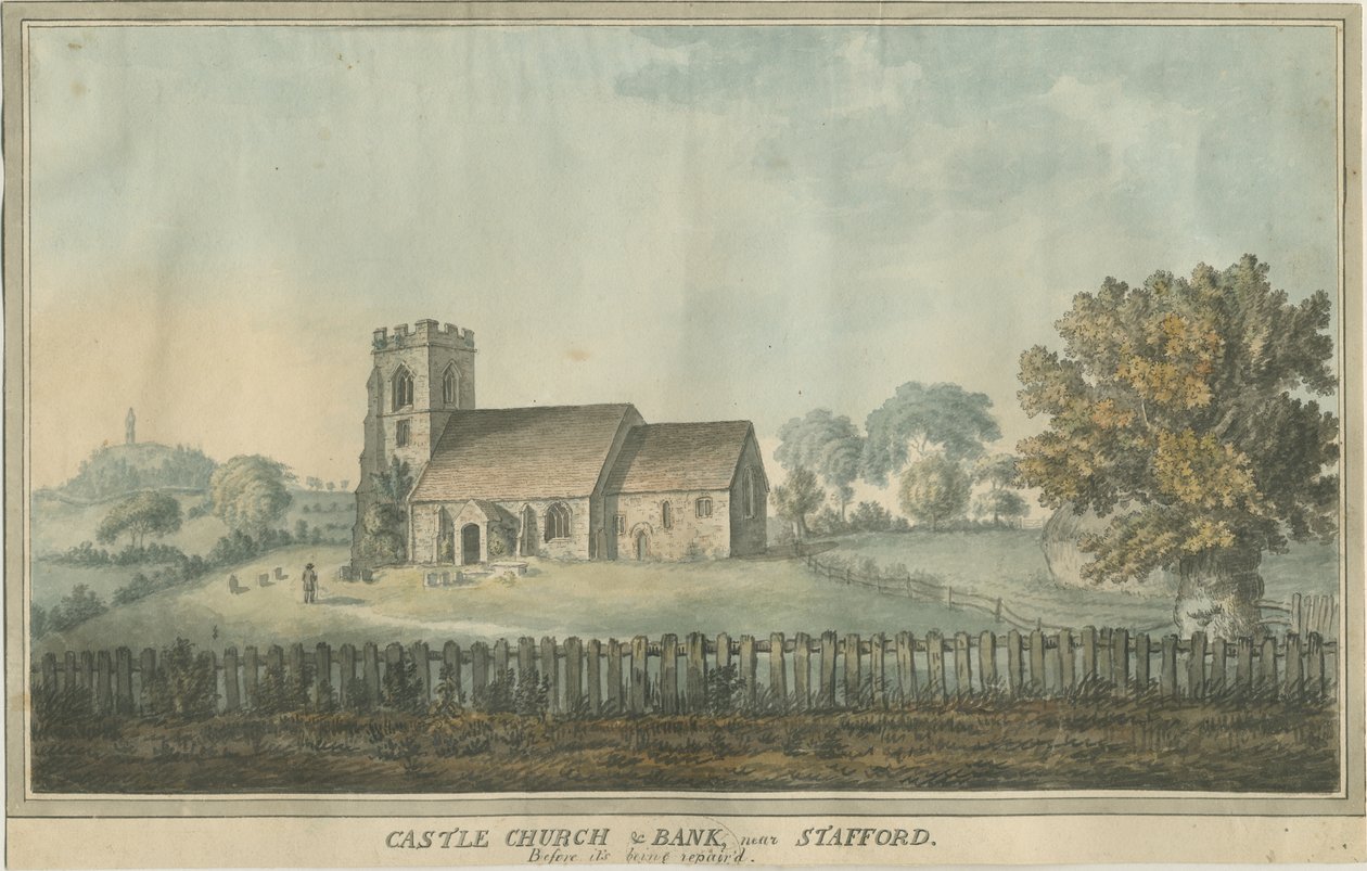 Slottskyrkan - Kyrka: akvarellmålning och [1700-talet] (målning) av William Carter