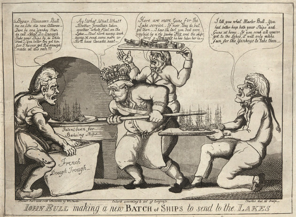 John Bull gör ett nytt parti fartyg att skicka till sjöarna av William Charles
