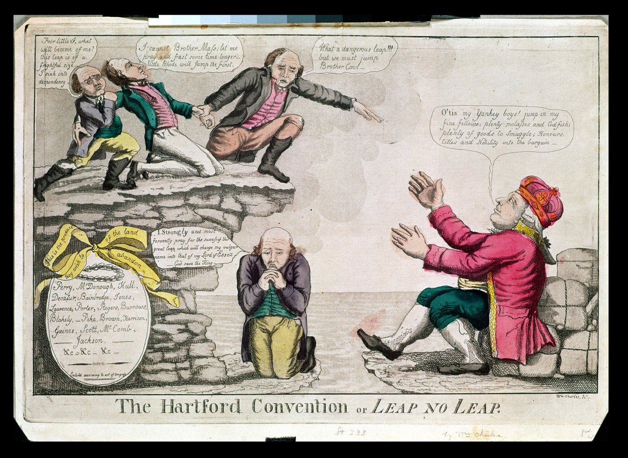 Hartfordkonventet, eller "Leap no leap", februari 1815 av William Charles