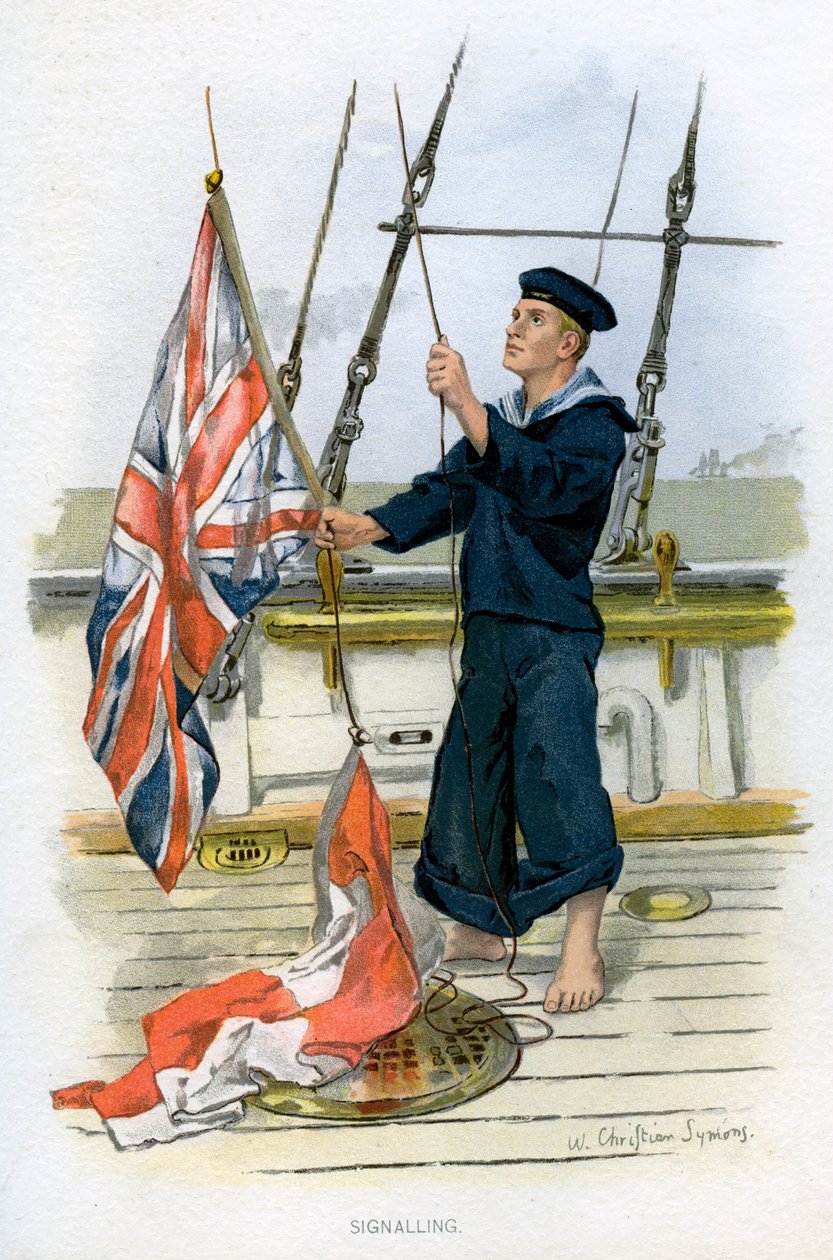 Royal Navy sjömanssignalering, c1890-c1893 av William Christian Symons