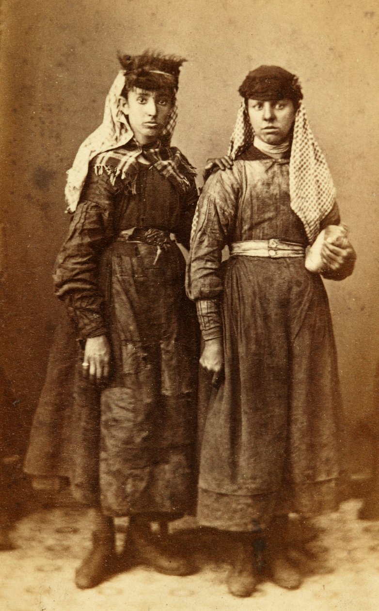 Porträtt av två arbetare på Tredegar Iron Works, Wales av William Clayton