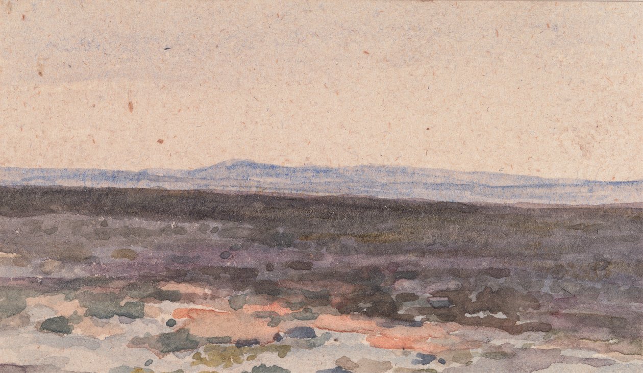 Landskap: Dal med berg på avstånd av William Collins