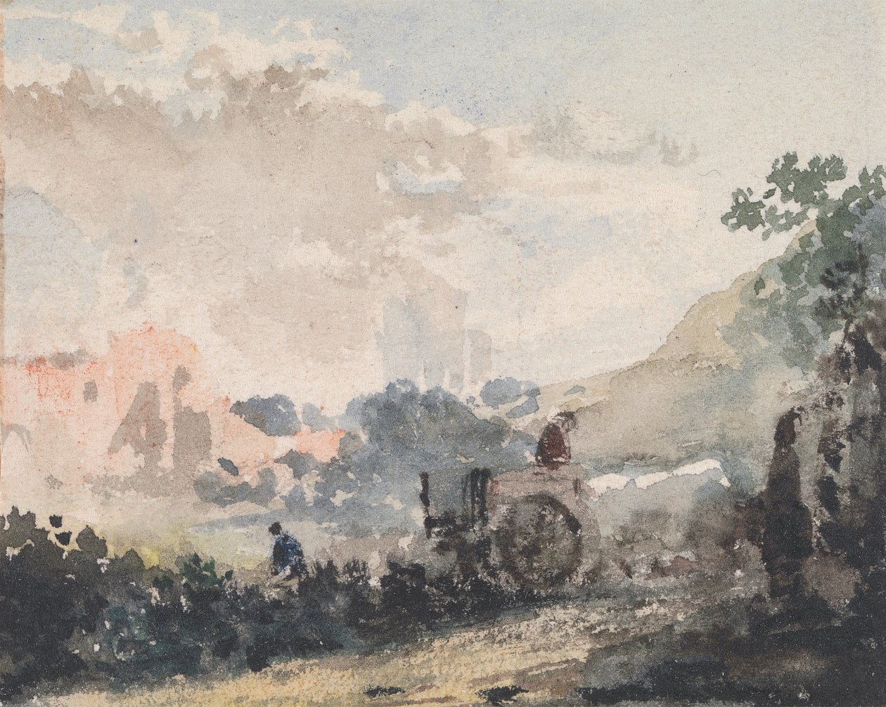 Landskap med vagn av William Collins