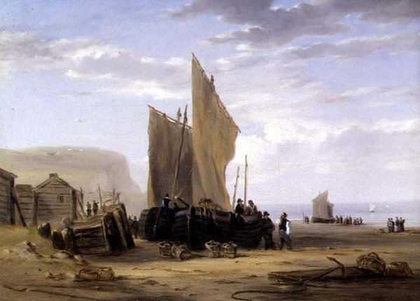 På kusten av Yarmouth (en i ett par) av William Collins