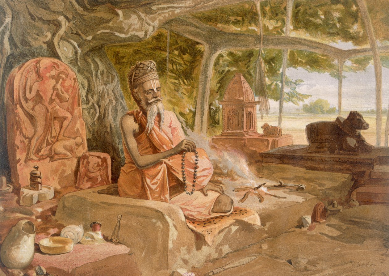 Hindu Fakir, från "India Ancient and Modern", 1867 av William Crimea Simpson