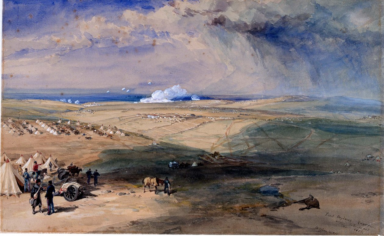 Lord Raglans kvarter före Sebastopol, november 1854 av William Crimea Simpson