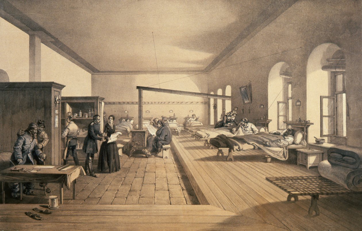 En av avdelningarna på sjukhuset i Scutari, 1856 av William Crimea Simpson