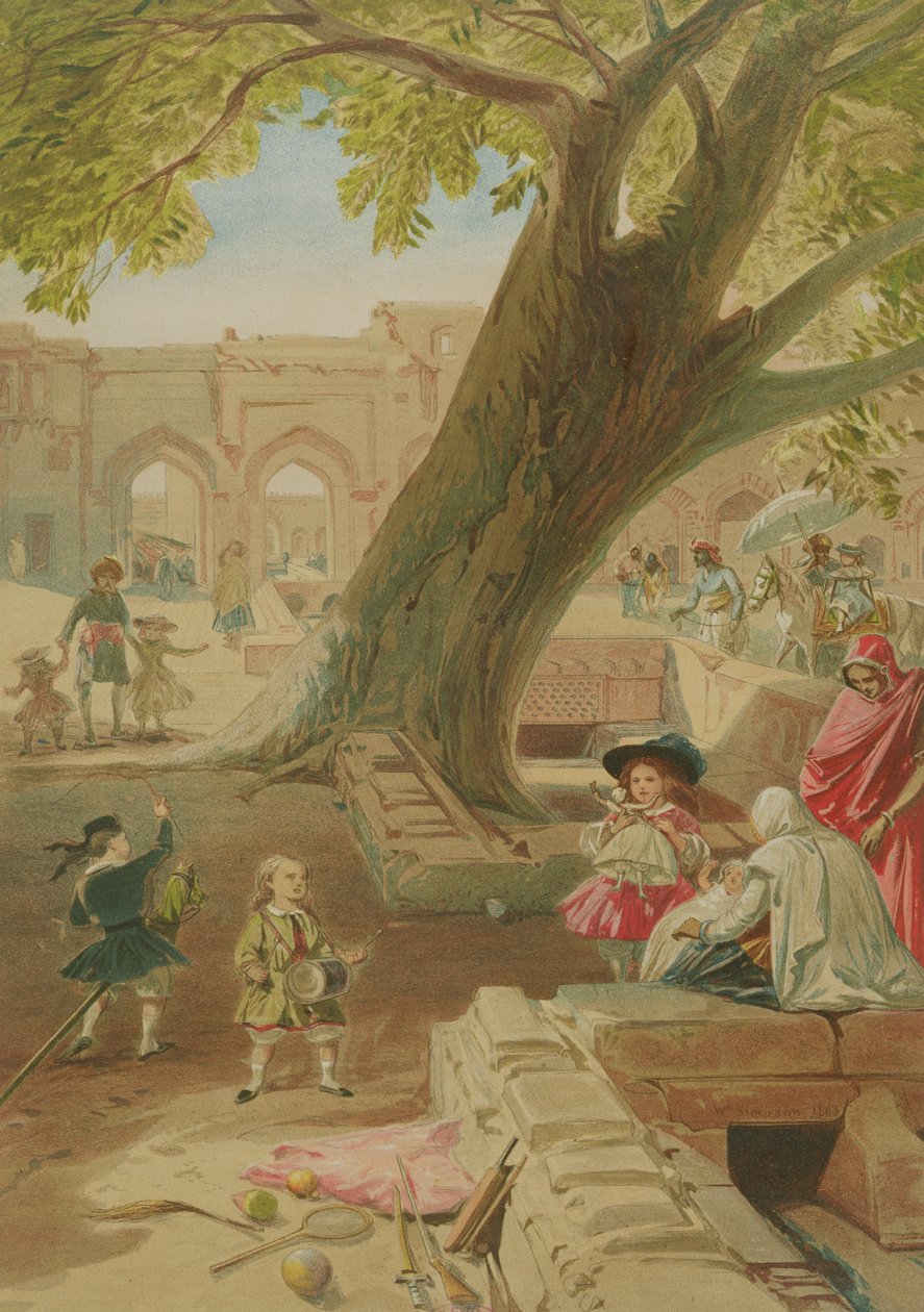 Peepul-träd i Palace of Delhi, 1863 av William Crimea Simpson