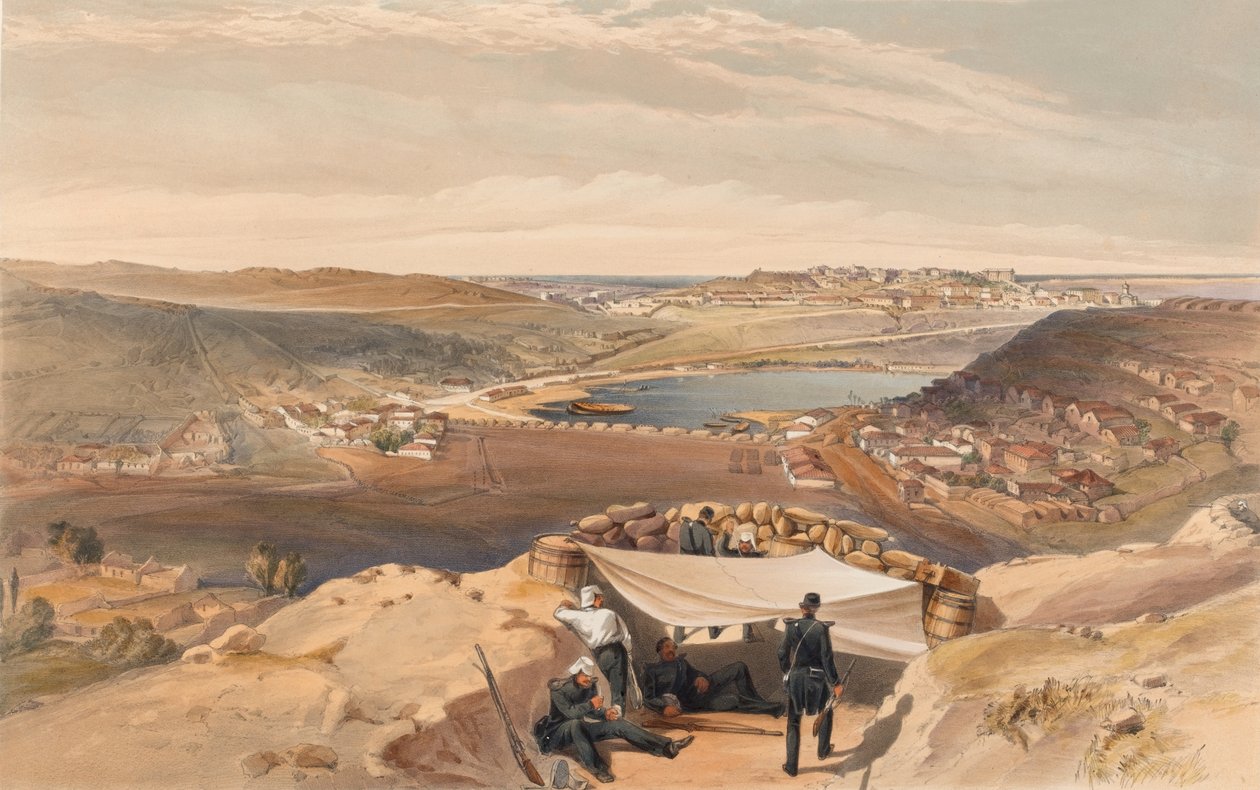 ?The Town Batteries or Interior Fortifications of Sebastopol från den avancerade parallellen av Chapman