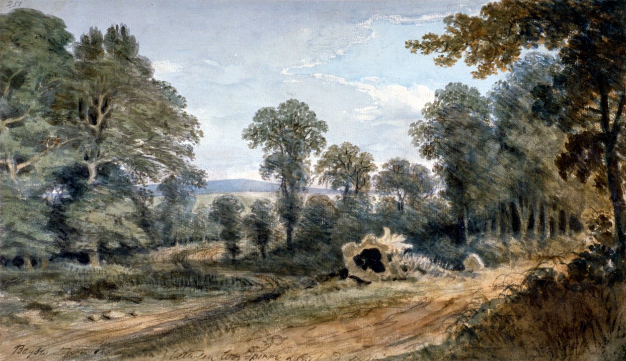 Utsikt över Bayswater Hill, London, 1803 av William Crotch