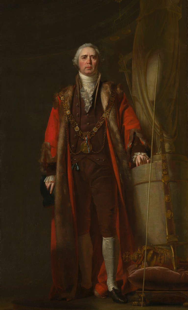 Charles Thorp som överborgmästare i Dublin, ca. 1800. av William Cuming