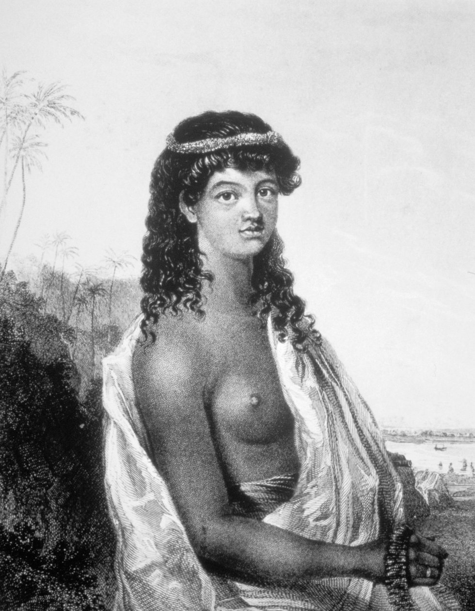 Ung flicka från Sandwich Isles Hawaii, c1826 av William Dampier