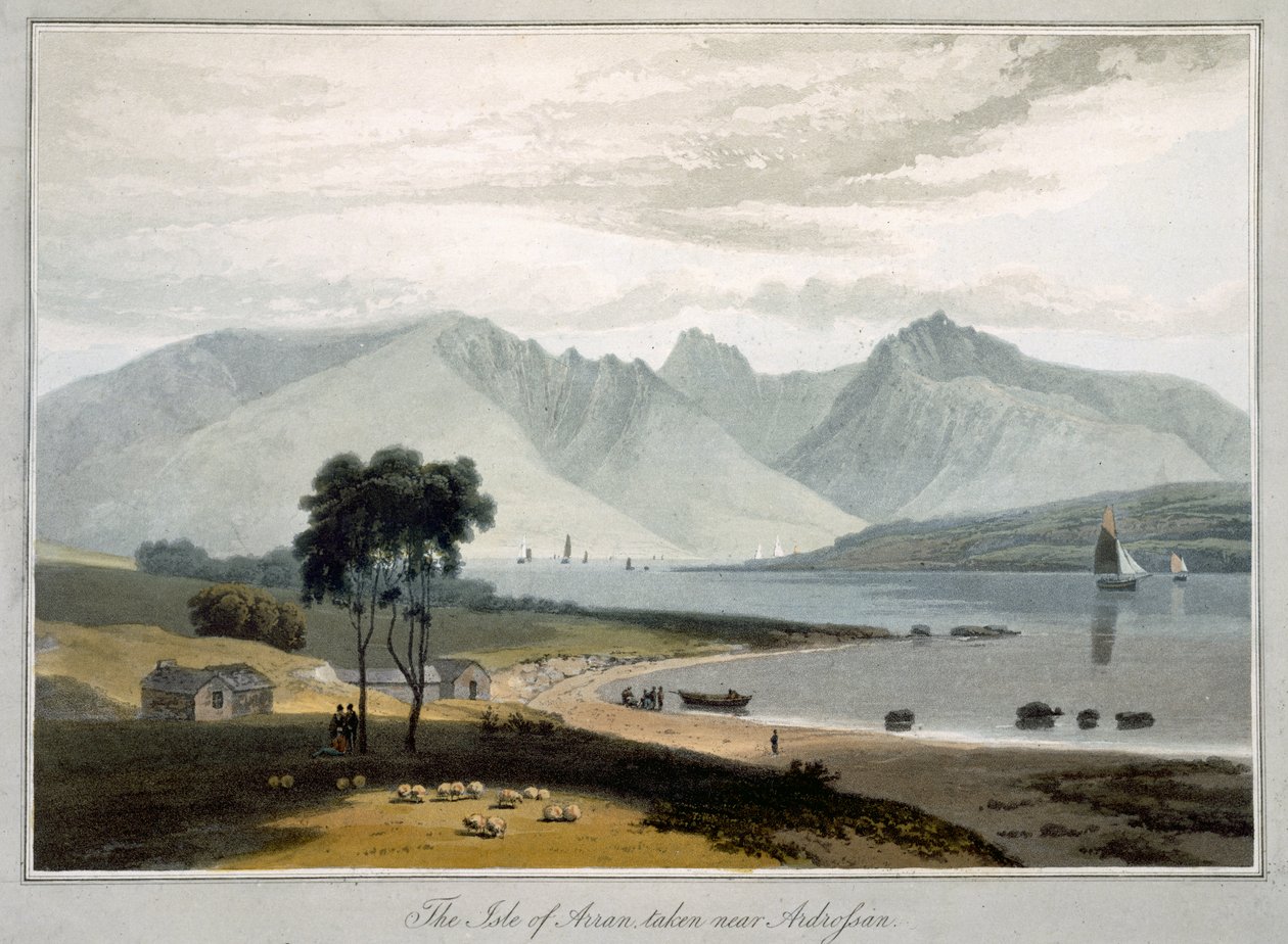 Isle of Arran sett från Ardrossan, från 