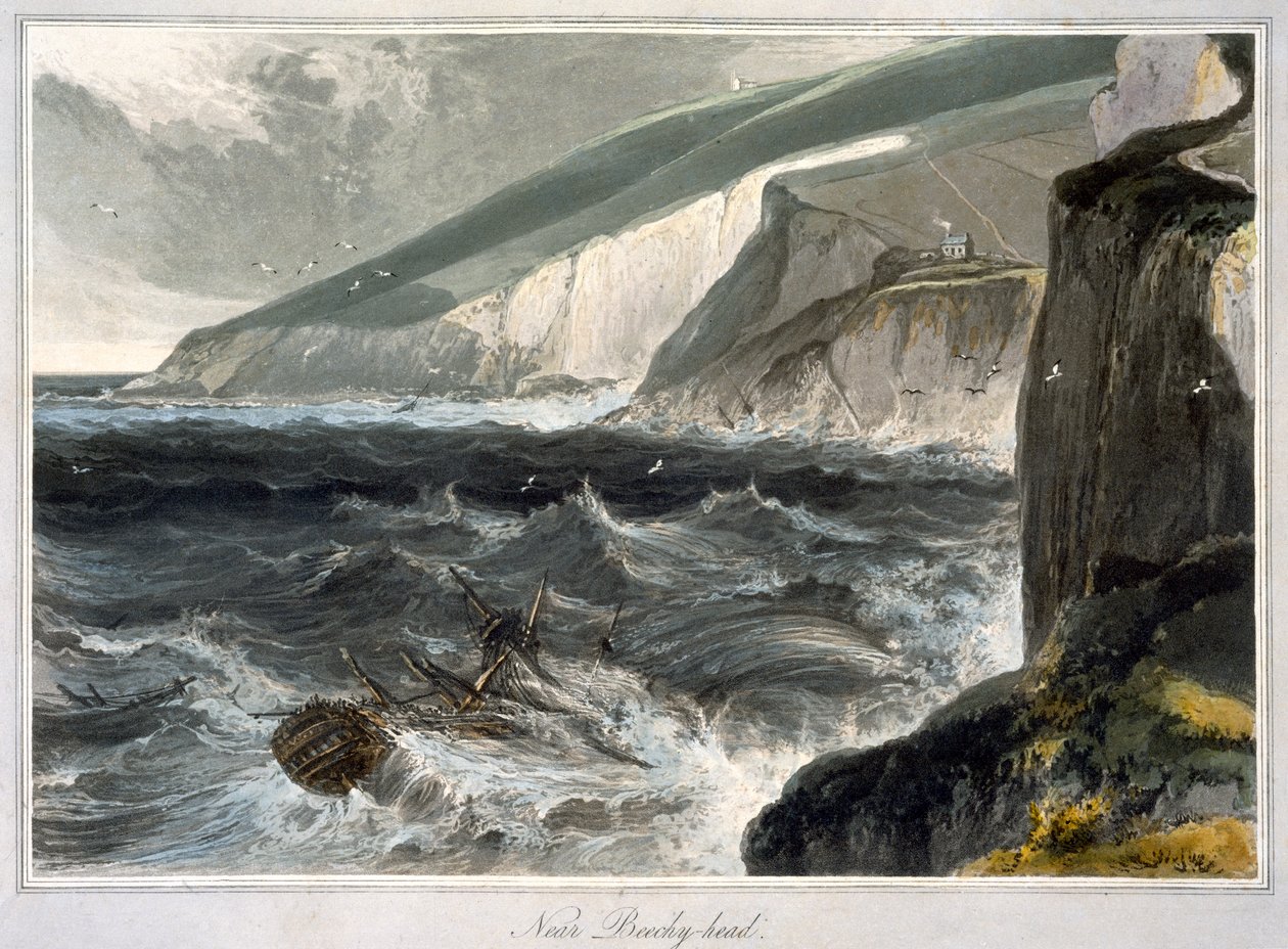 "Nära Beachy Head", Sussex, 1823 av William Daniell
