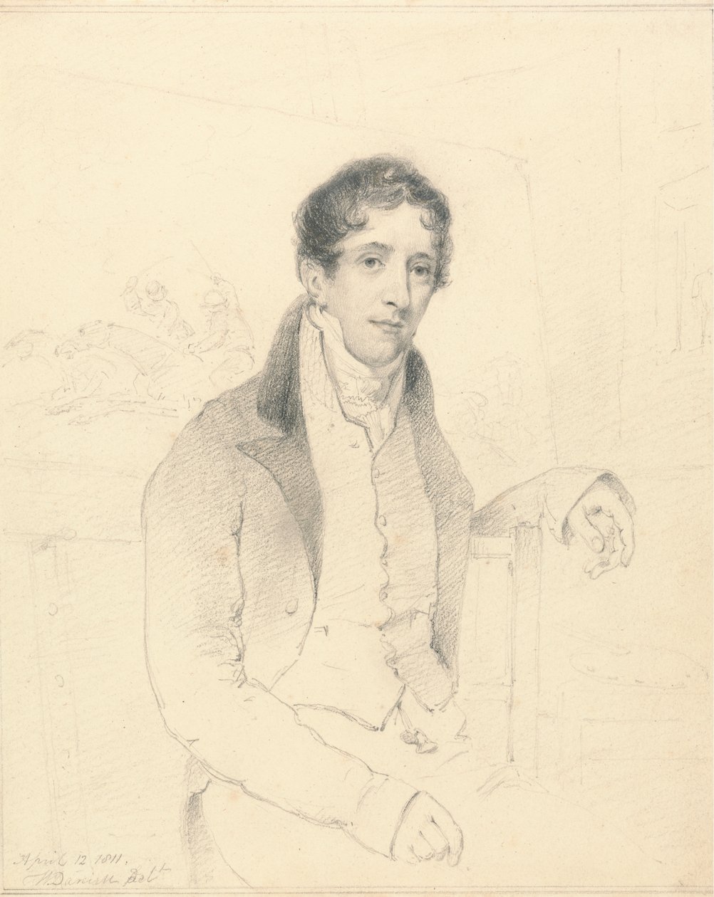 Porträtt av en idrottskonstnär, möjligen W. B. Daniell av William Daniell