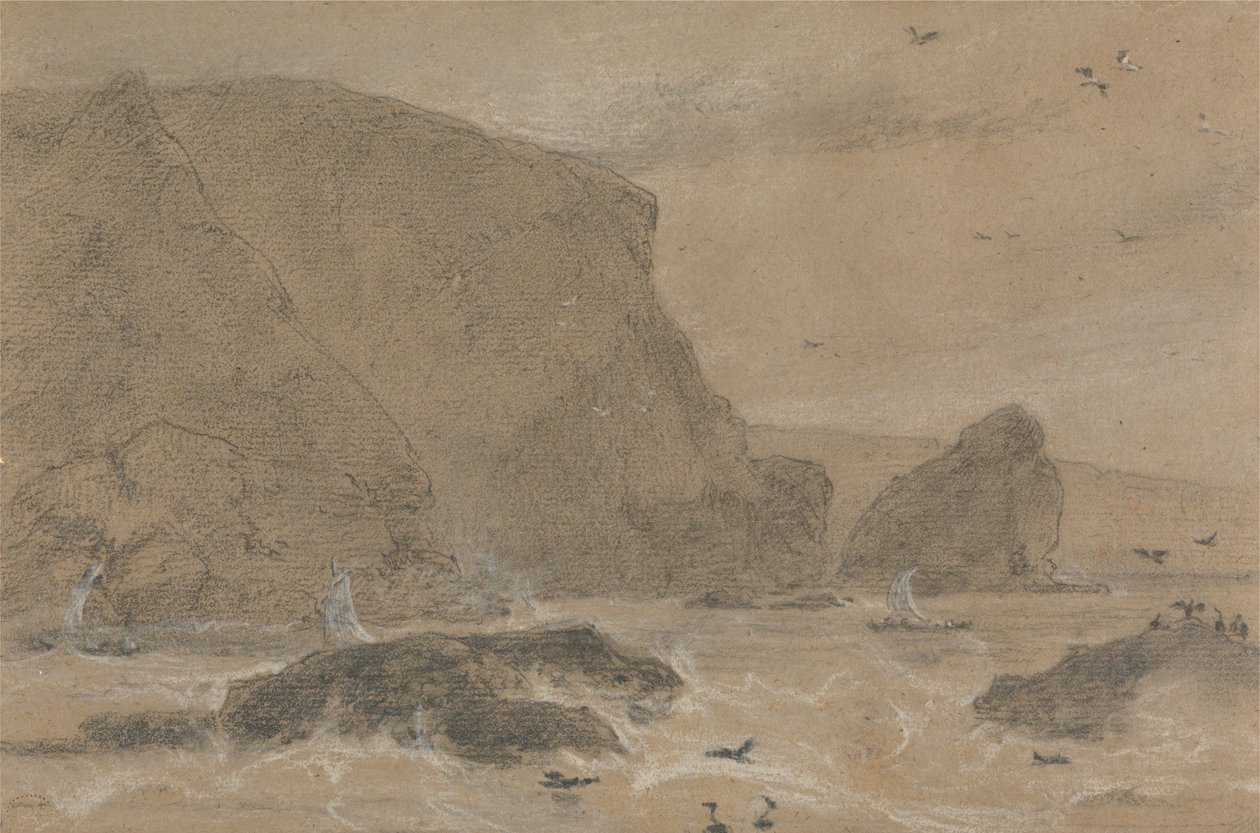 Samfirklippan, St. Agnes, Cornwall av William Daniell