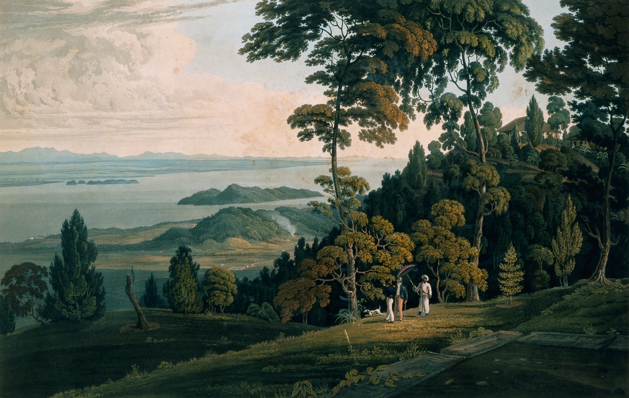 Utsikt från Halliburtons Hill, Prince of Wales Island av William Daniell