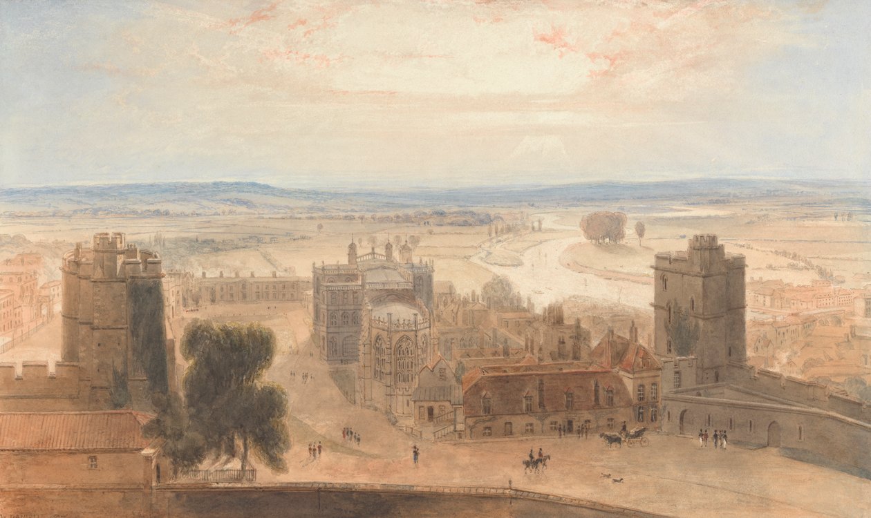 Utsikt från det runda tornet, Windsor Castle av William Daniell