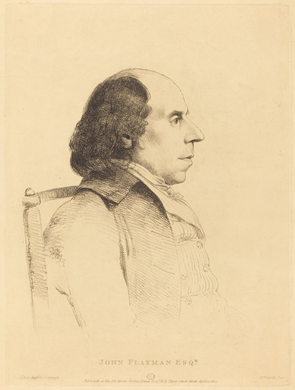John Flaxman av William Daniell after George Dance II