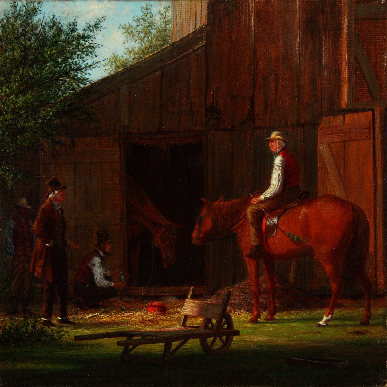 Den sjuka hästen 1869 (olja på duk) av William Davis