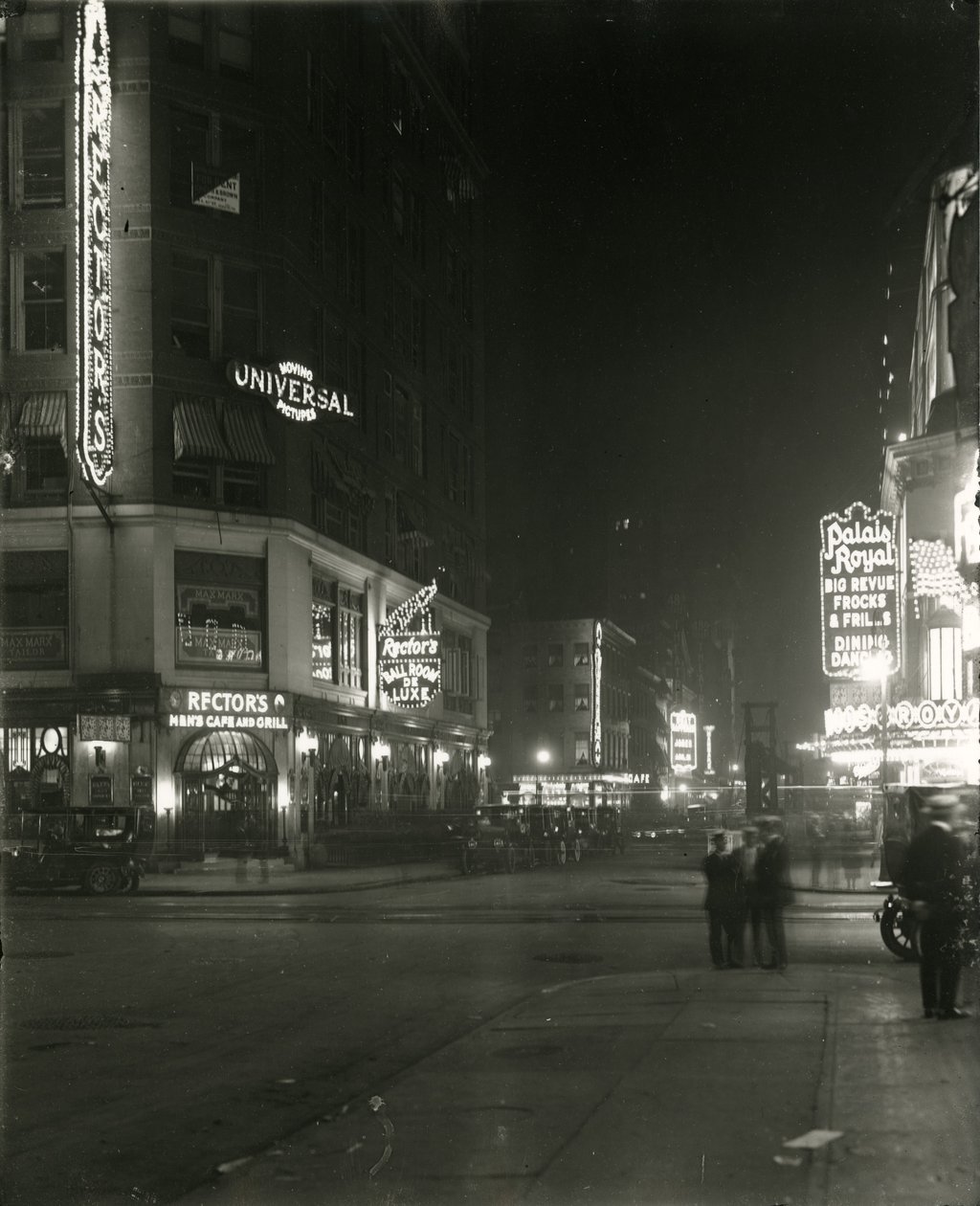 48th Street mellan Broadway och Seventh Avenue, 1917 av William Davis Hassler