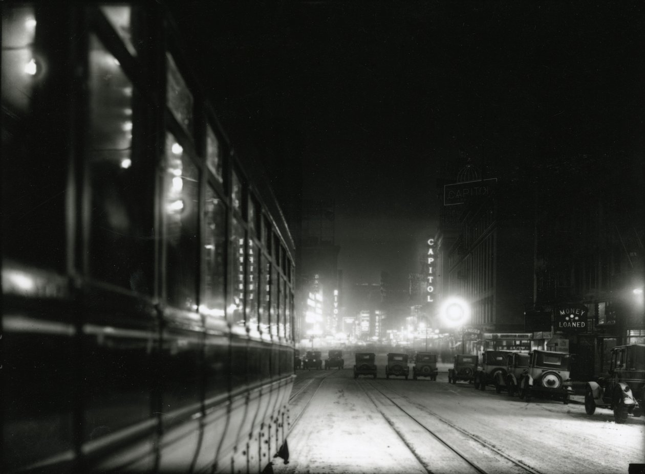 Night View nära Times Square, ca 1919-20 av William Davis Hassler