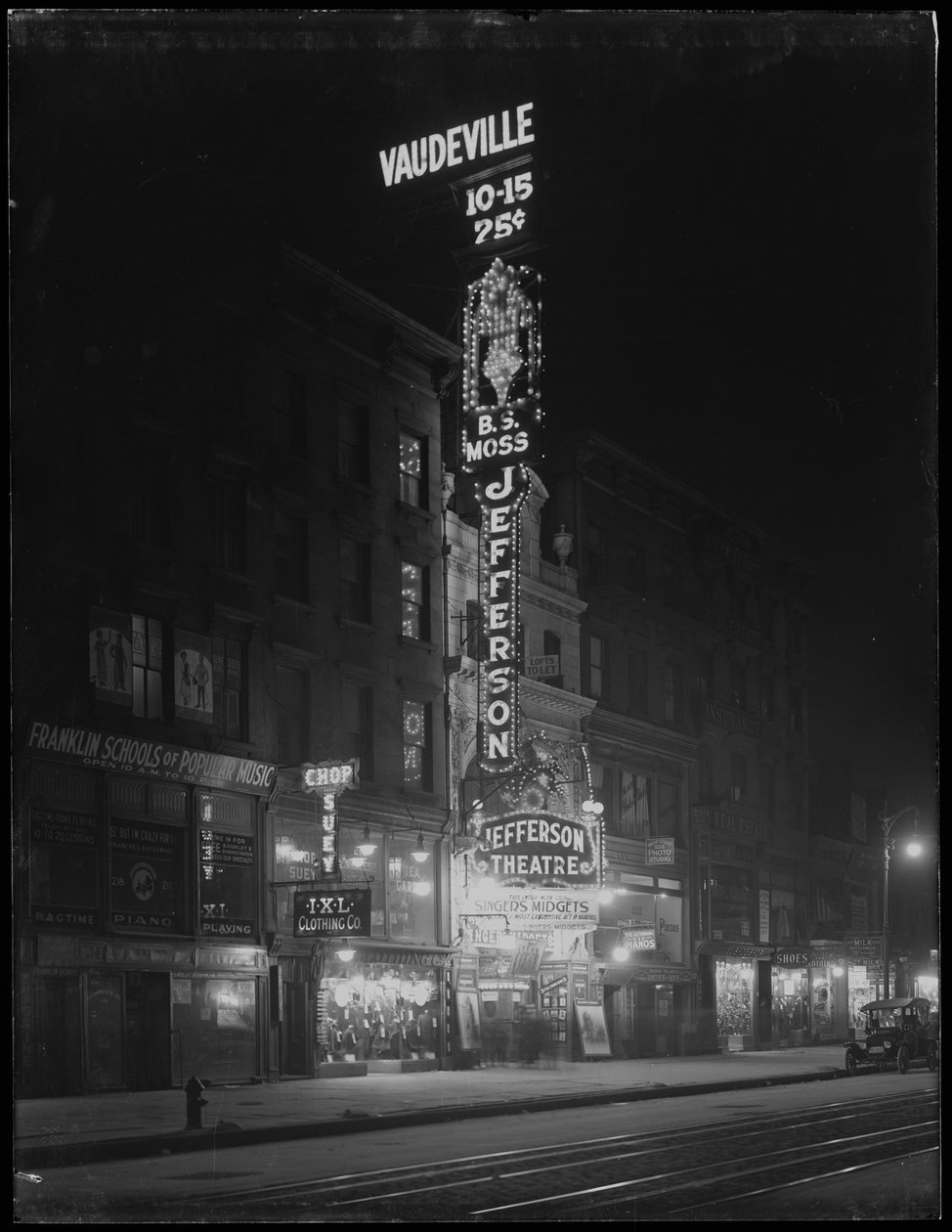 Jefferson Theatre, New York City, 6 januari 1917 av William Davis Hassler