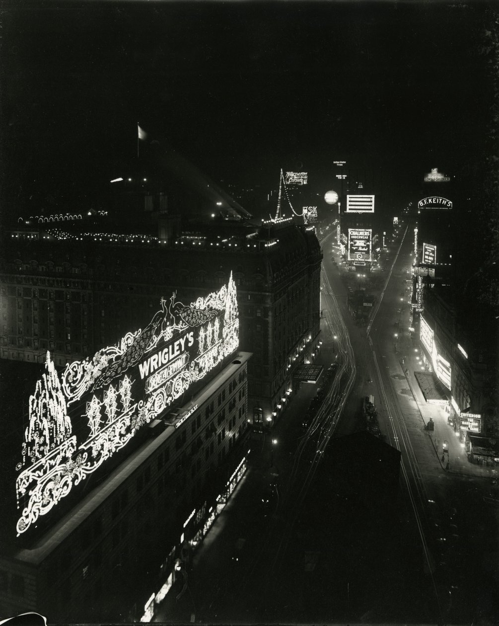Times Square, från 16:e våningen i Times Building, 1917 av William Davis Hassler