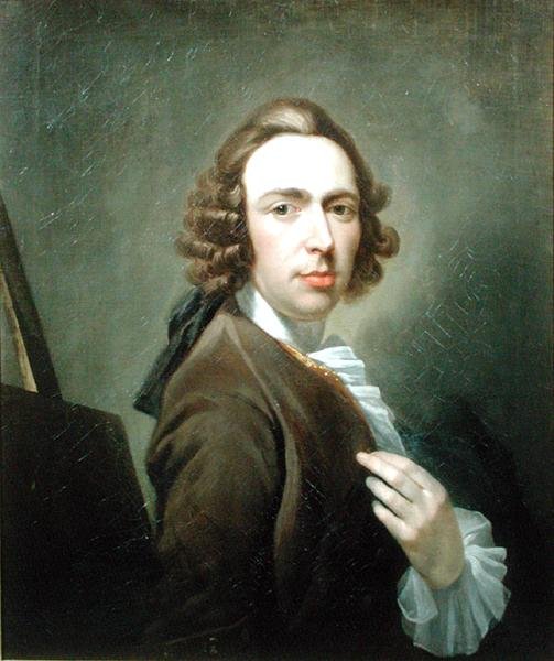 Självporträtt, ca 1750 (olja på duk) av William Delacour
