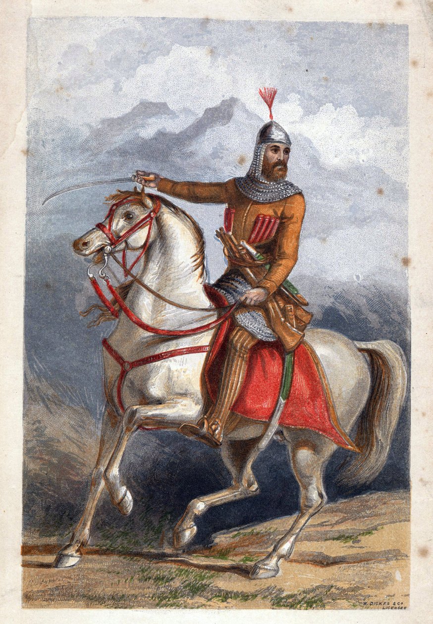 Chamil ou Imam Chamil - Imam Shamil (1797-1871) - Dickes, William (1815-1892) - Färglitografi - 18x11 - Privat samling av William Dickes
