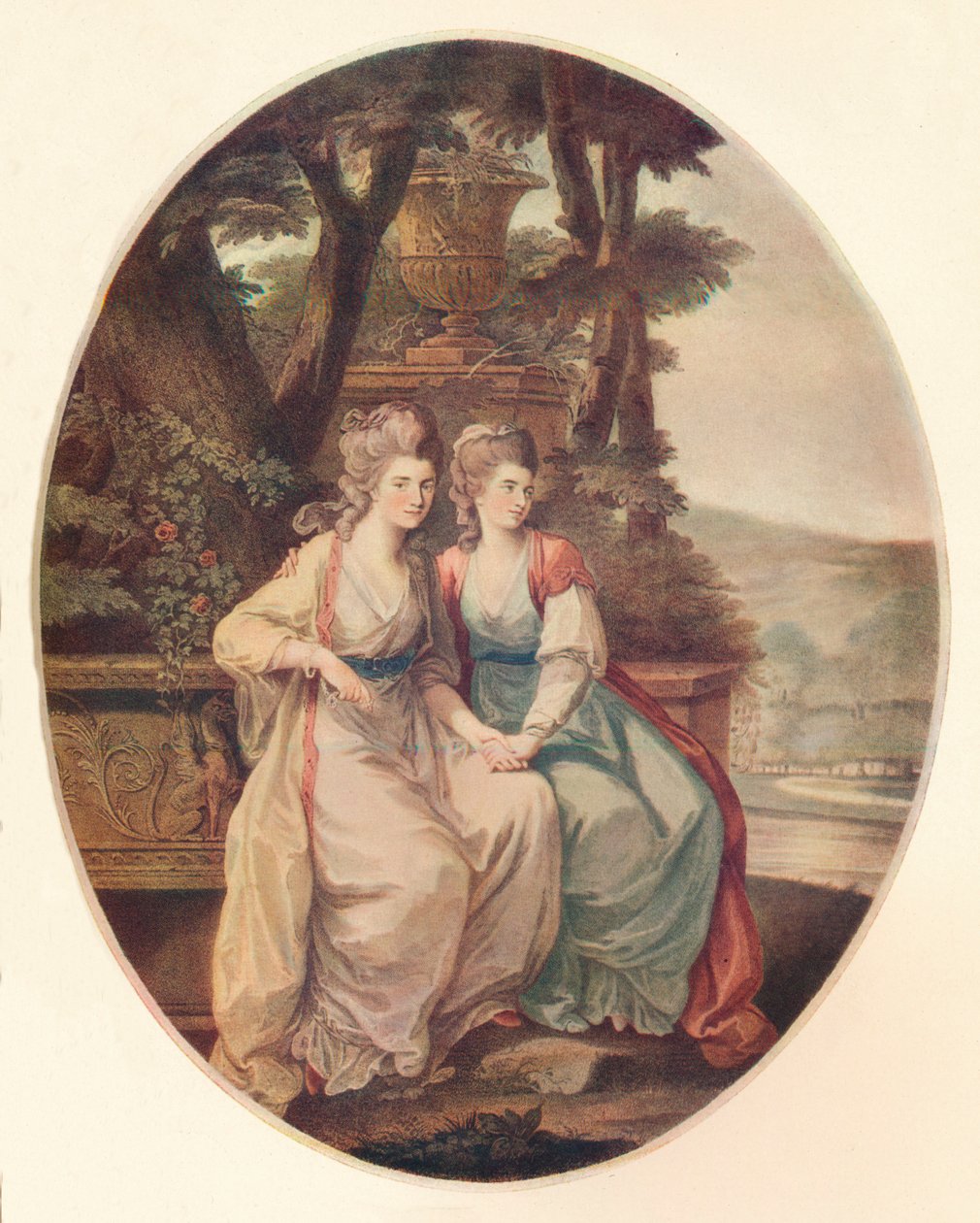 Hertiginnan av Devonshire och Lady Duncannon, 1782 av William Dickinson