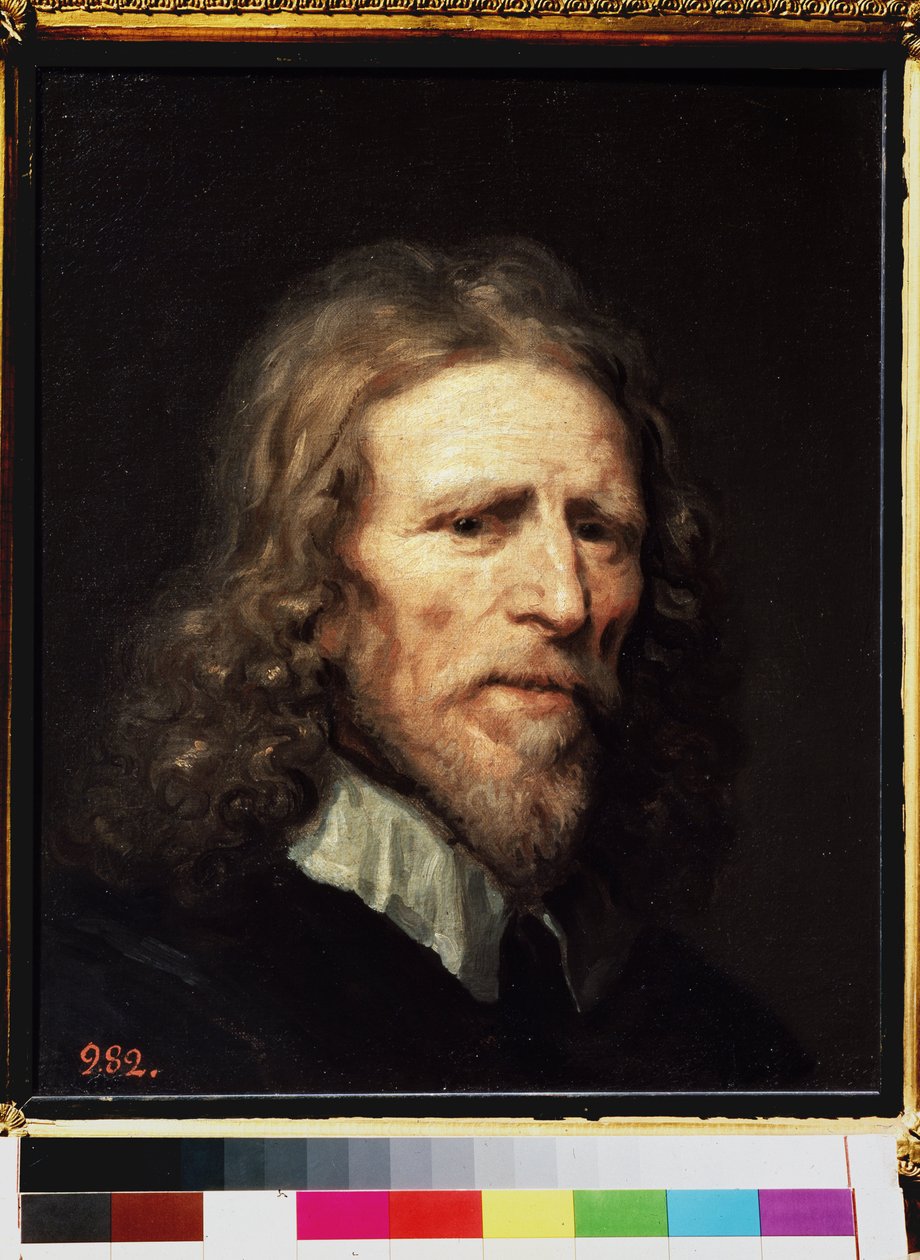 ""Porträtt av Abraham van der Doort (cirka 1575/1580 -1640), holländsk konstnär"" Målning av William Dobson (cirka 1610-1646) före 1640 Dim. 45x38 cm Sankt petersburg, eremitagemuseet av William Dobson