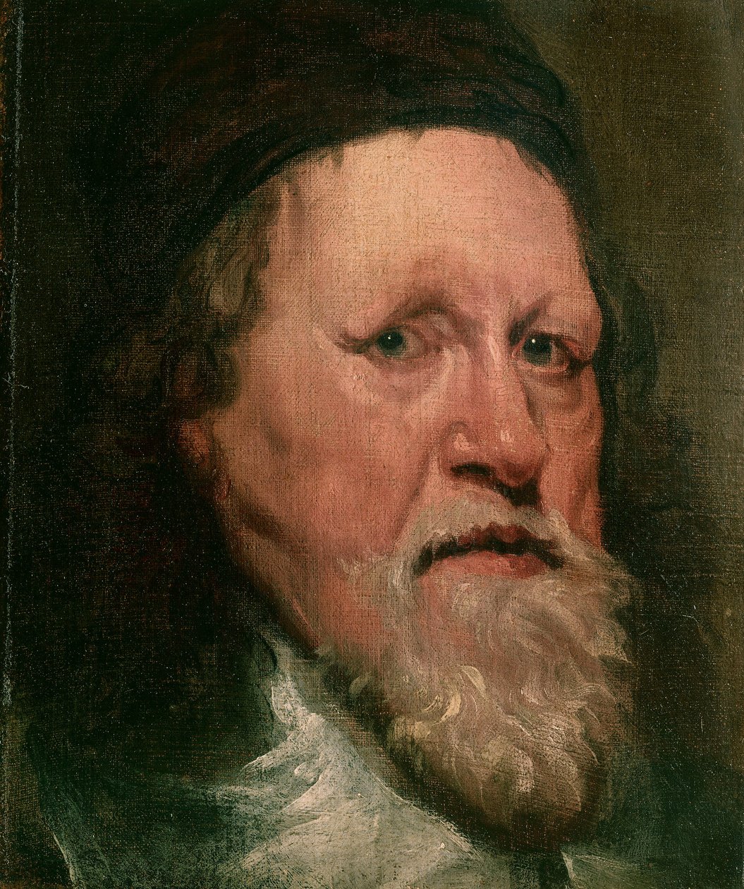 Porträtt av Inigo Jones (1573-1652), scenograf och arkitekt av William Dobson