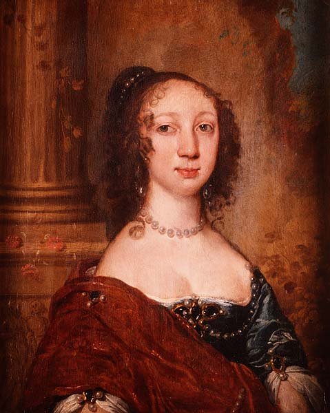 Porträtt av en dam, halvlängd av William Dobson