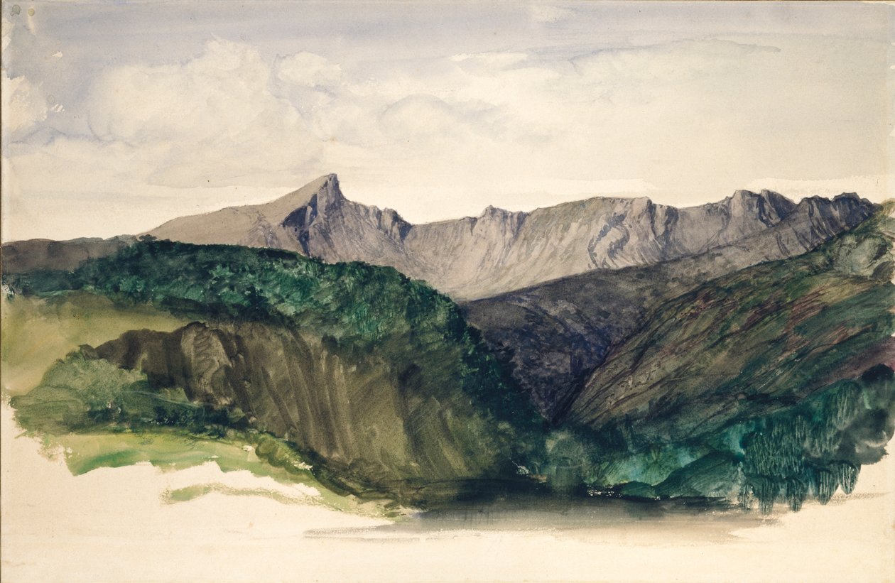 Studie av en avlägsen bergskedja, 1860 av William Dyce