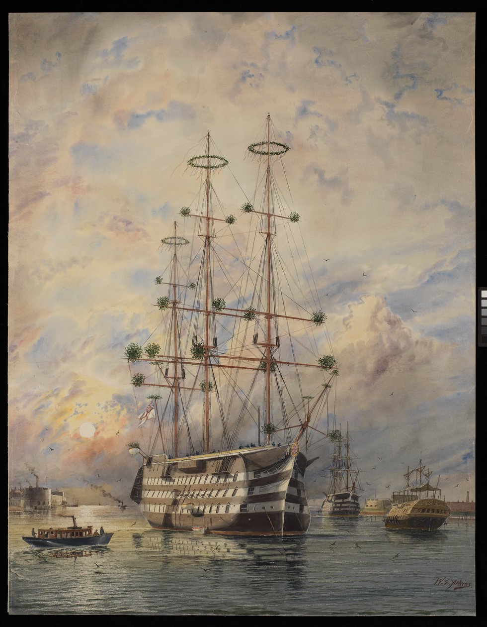 HMS Victory (akvarell) av William Edward Atkins