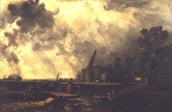 Scen på Medways stränder - en stormig dag av William Edward Dighton