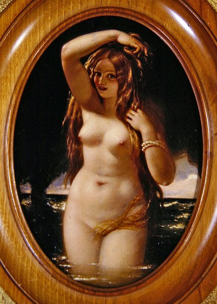 Water Sprite (olja på panel) av William Edward Frost