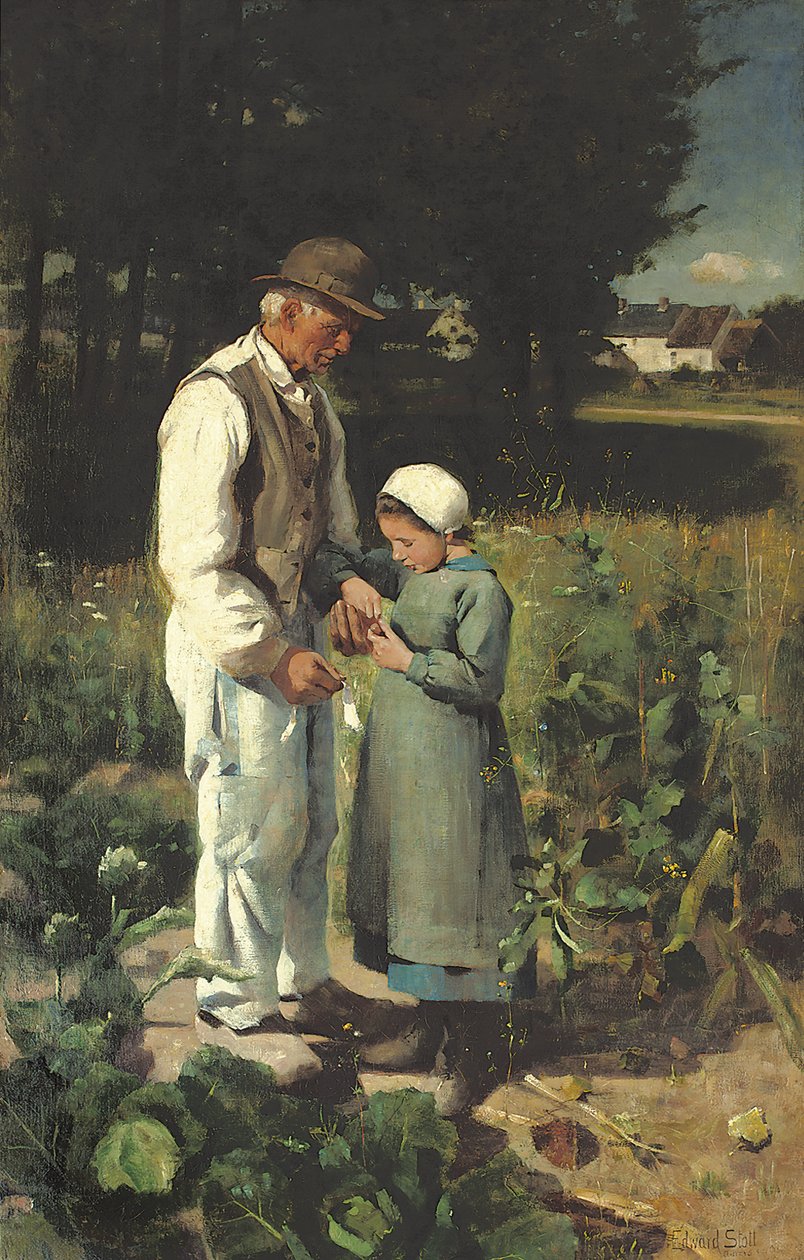 På fälten, Auvers sur Oise, 1882 av William Edward Stott