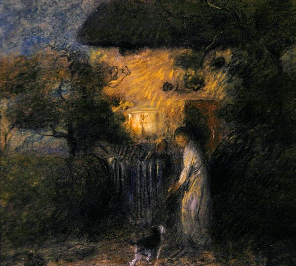 The Stray Cat, ca 1890 (pastell på papper) av William Edward Stott