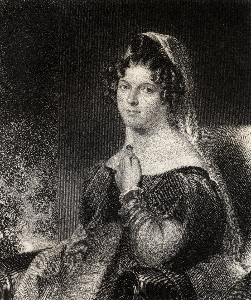 Felicia Dorothea Hemans, na vaneina e W.Holl, mai le 