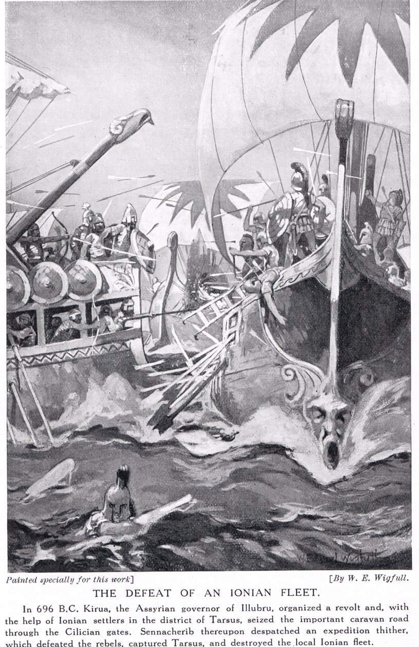 The Defeat of an Jonian Fleet, illustration från 