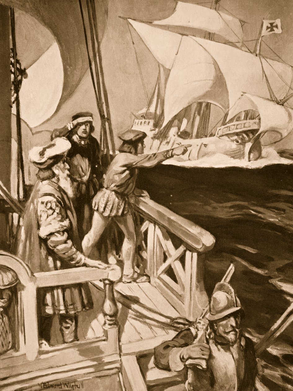 Vasco Da Gama rundar Godahoppsudden av William Edward Wigfull