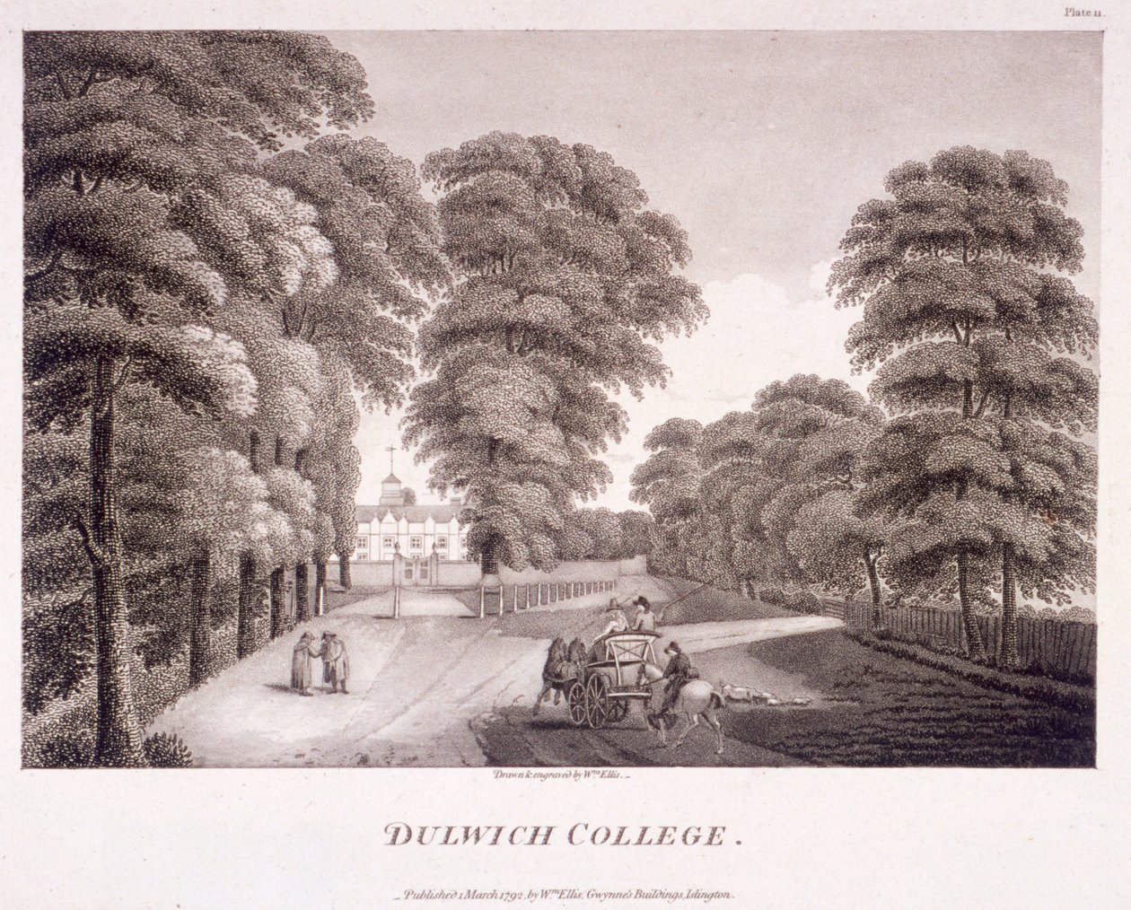 Dulwich College, Camberwell, London, 1792 av William Ellis