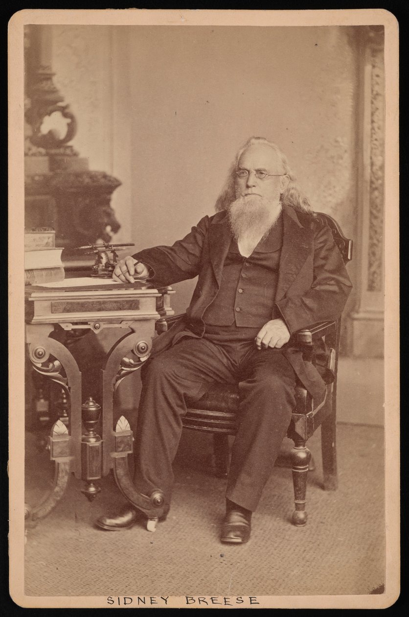 Porträtt av Sidney Breese 1800-1878, före 1878. av William Emory Bowman