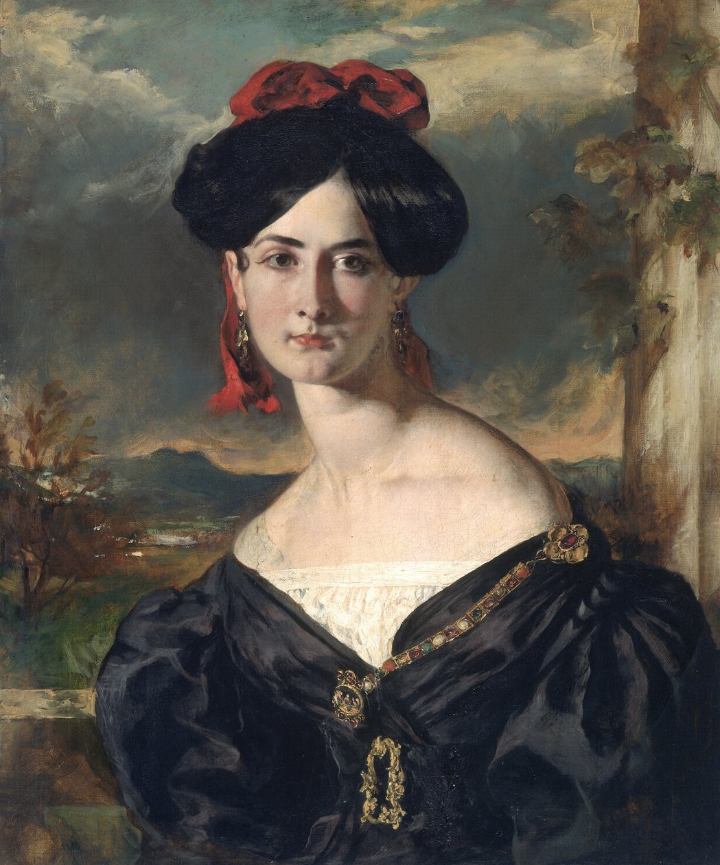 Louisa Vaughan (född Rolls) (olja på duk) av William Etty