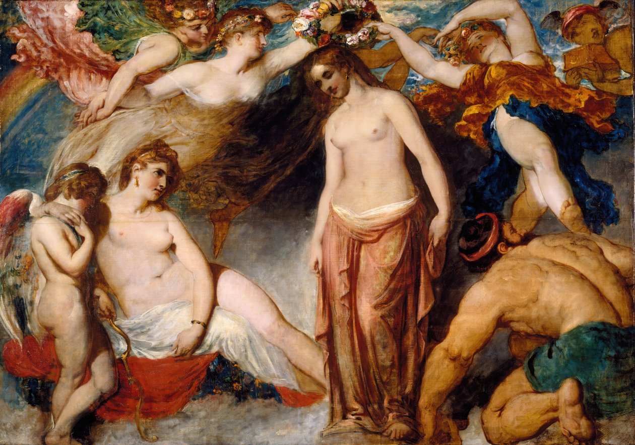 Pandora krönt av årstiderna, 1824. av William Etty
