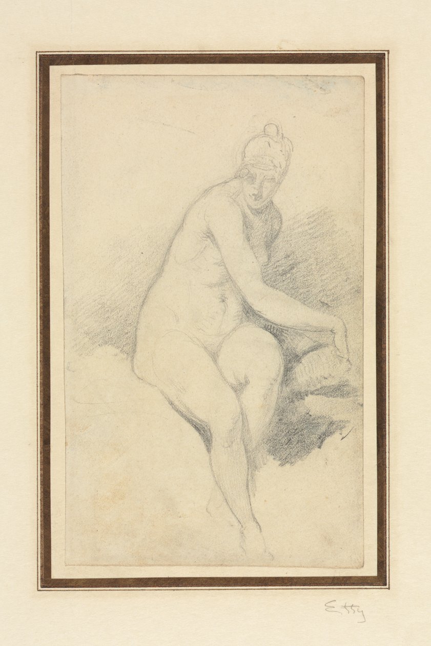 Sittande naken av William Etty