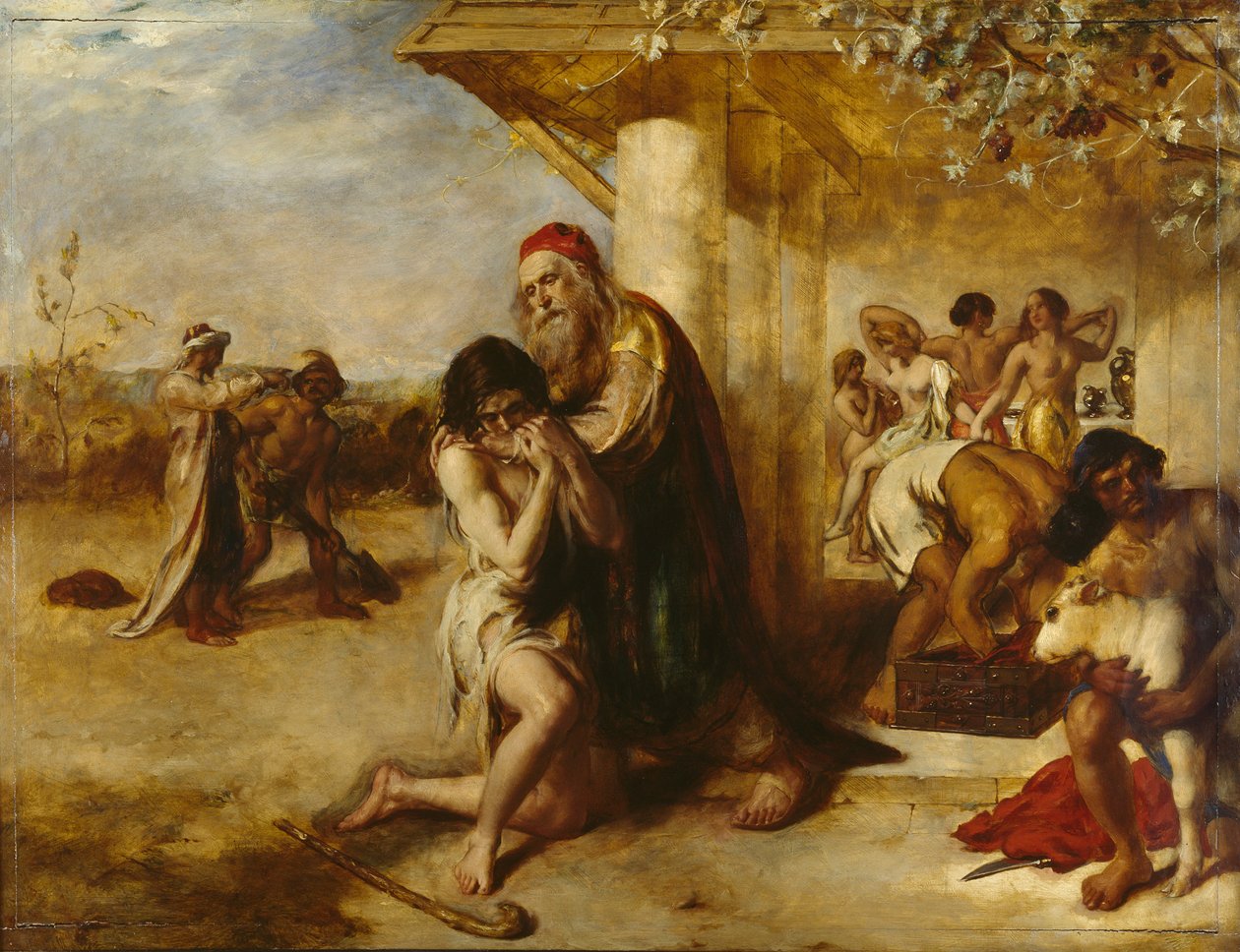 Den ångerfulla förlorade mannens återkomst till sin far, före 1841 av William Etty