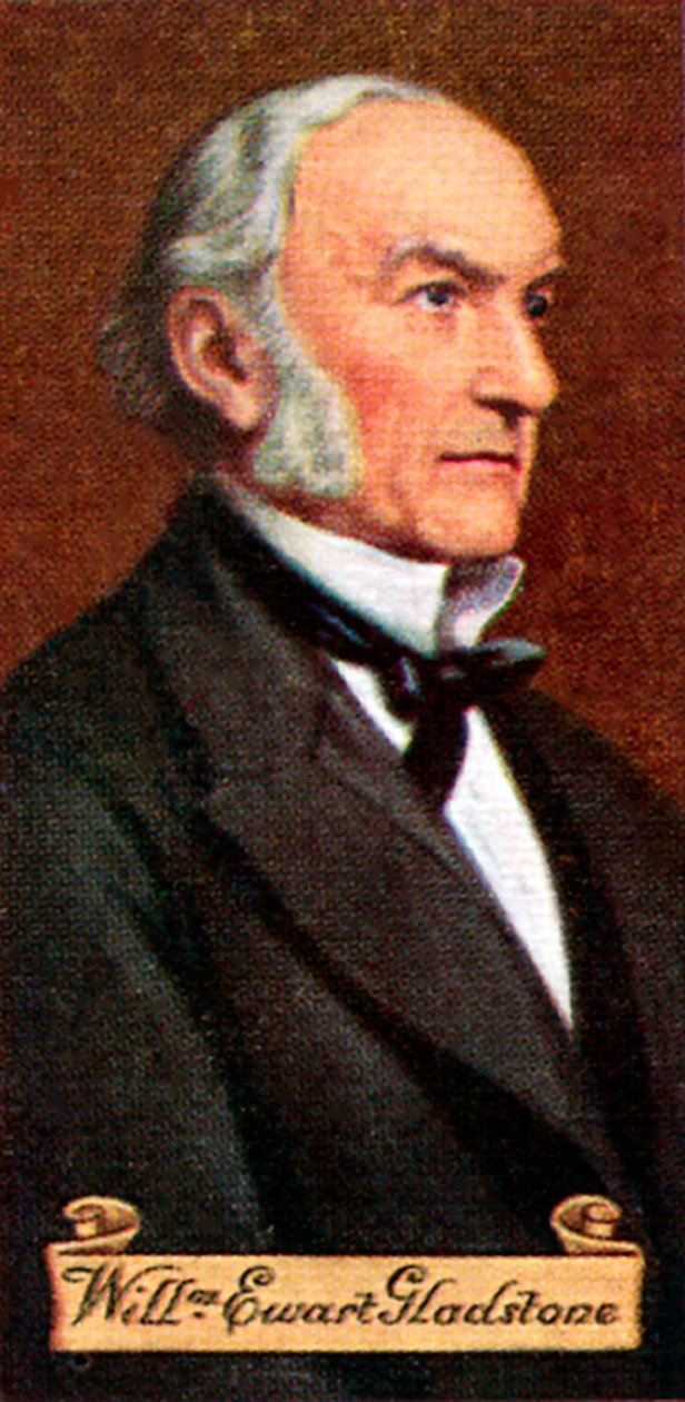 William Ewart Gladstone, hämtat från en serie cigarettkort, 1935 av William Ewart Gladstone